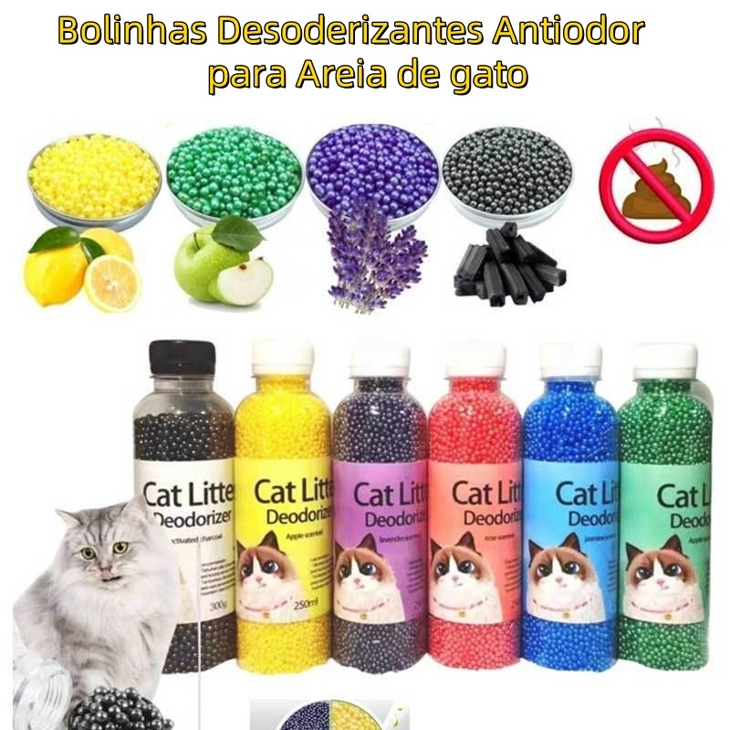 Bolinhas Desodorizantes Antiodor para Areia de Gat