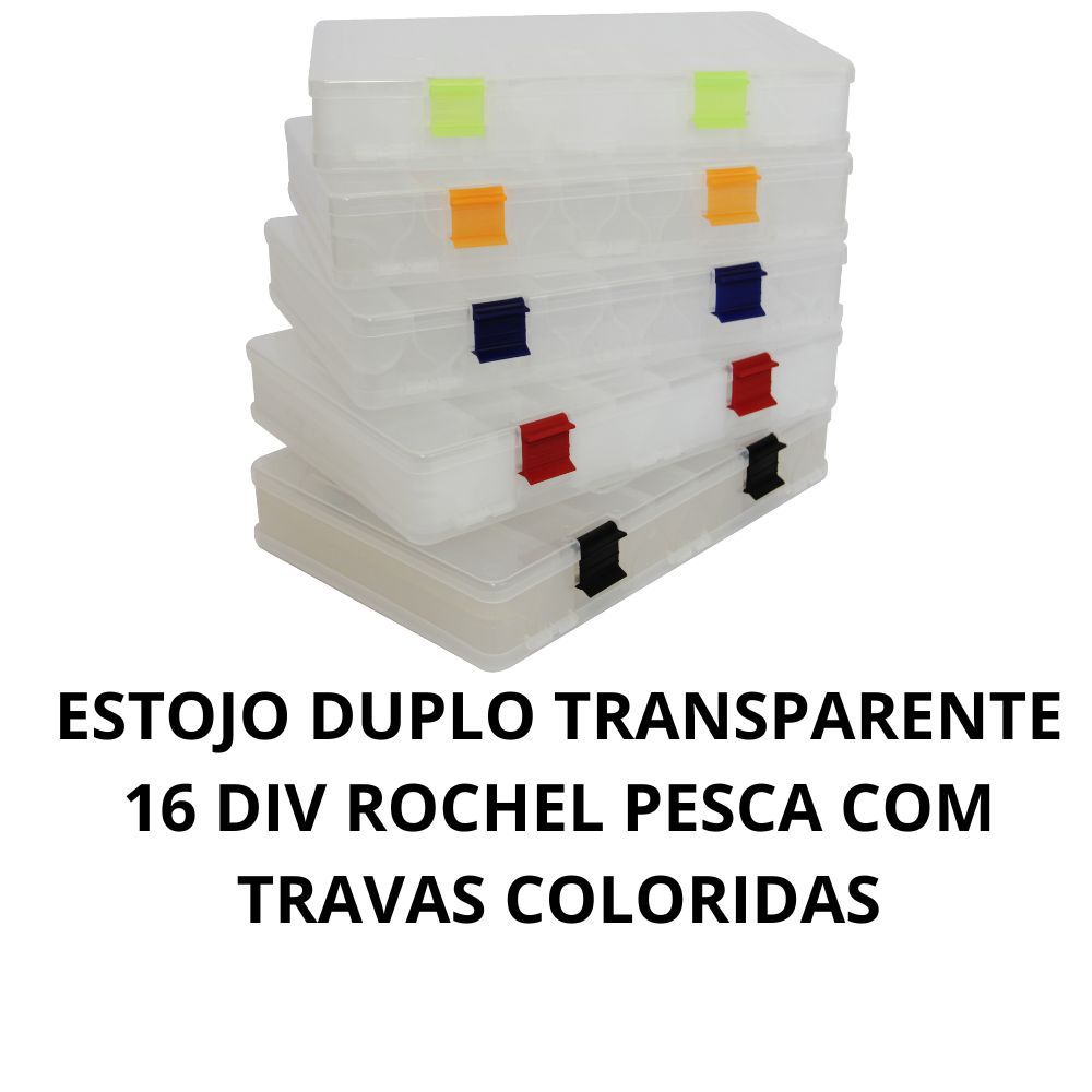 Combo 2 Estojo Dupla Face Organizador Isca Artific