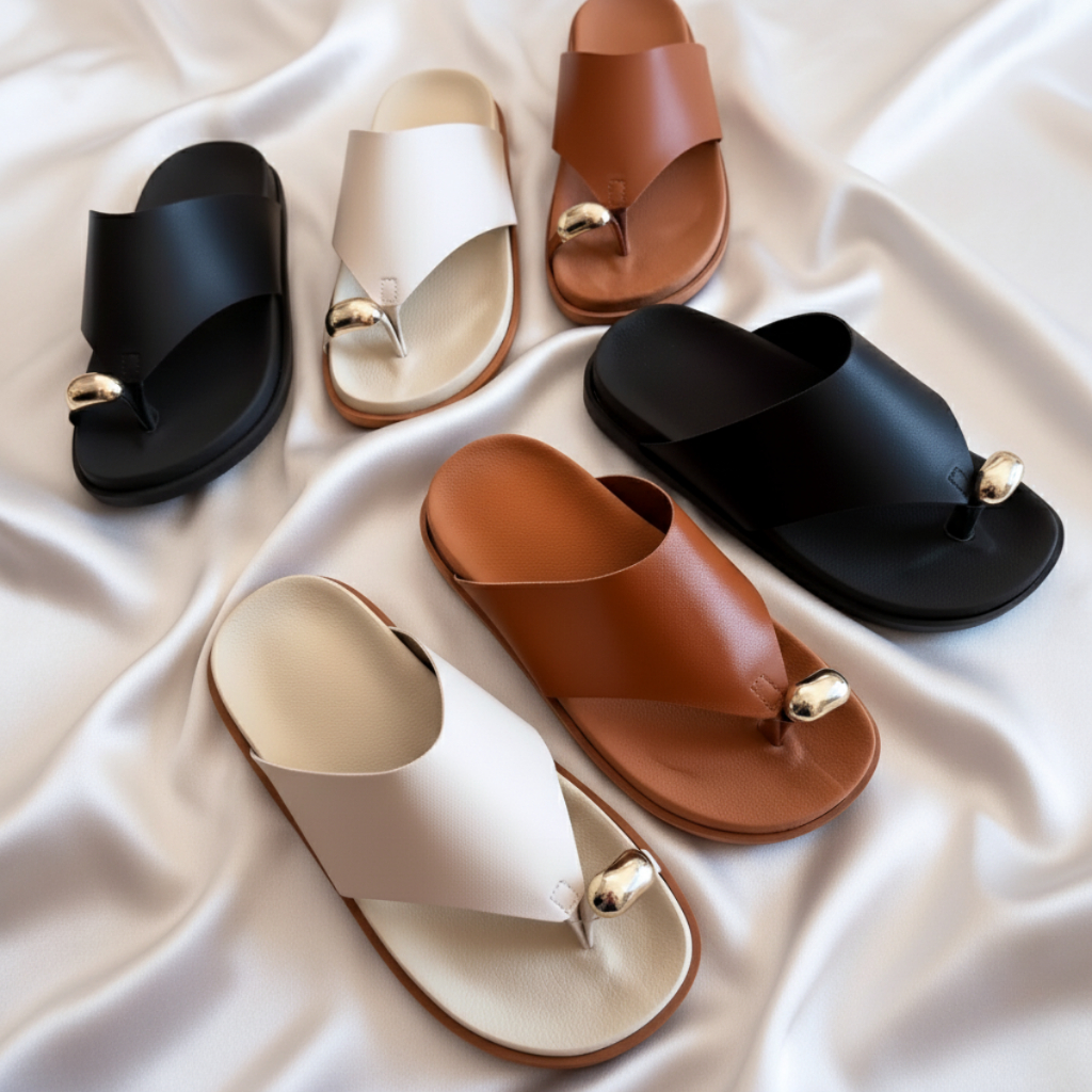 Sandália Feminina Papete Birken Luxo Rasteira Lan