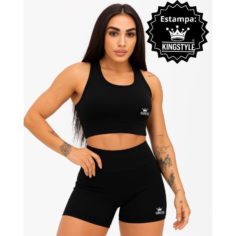 Conjunto Feminino Top + Shorts Suplex Premium | Mo