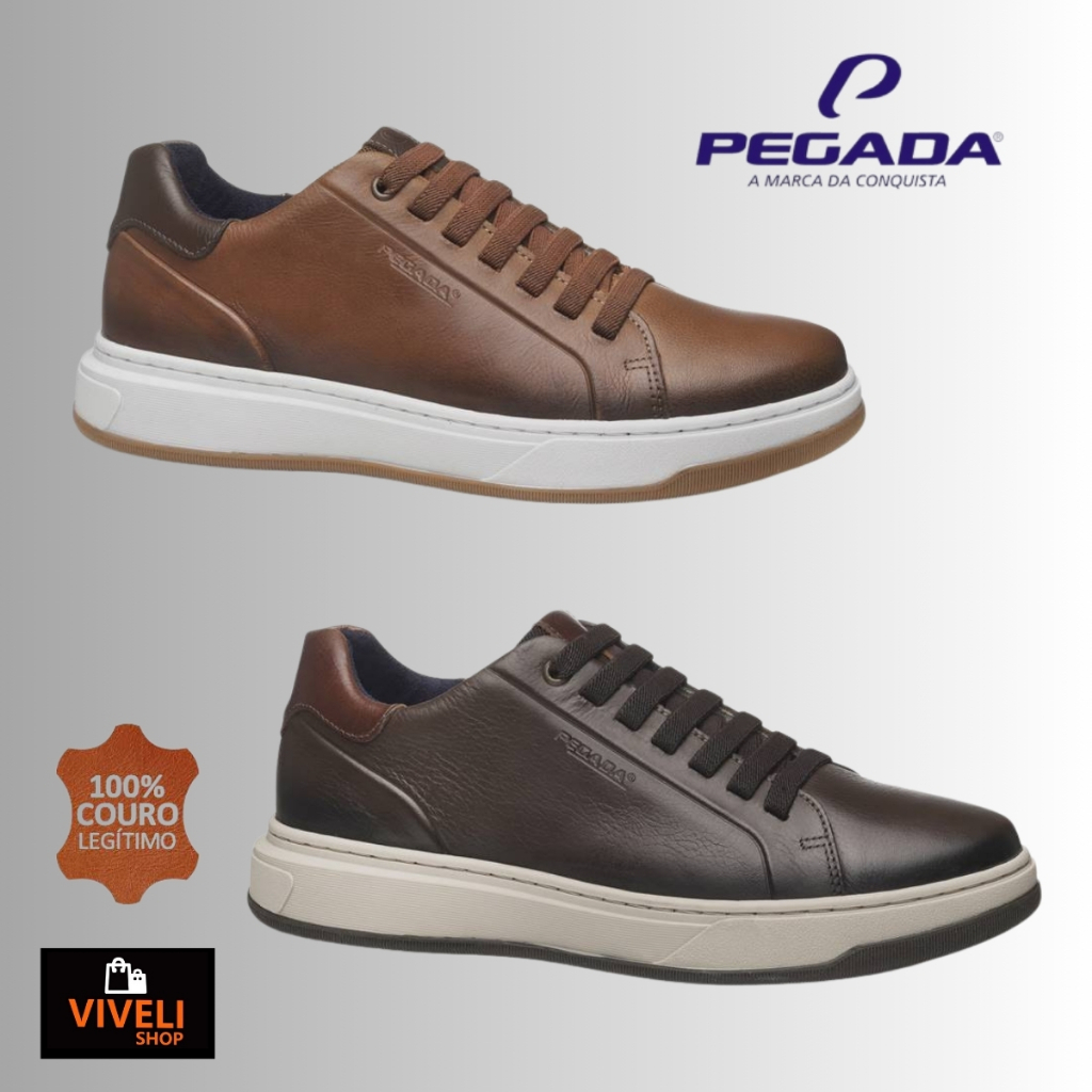 Sapatenis Masculino Couro Pegada Ortopedico Confor