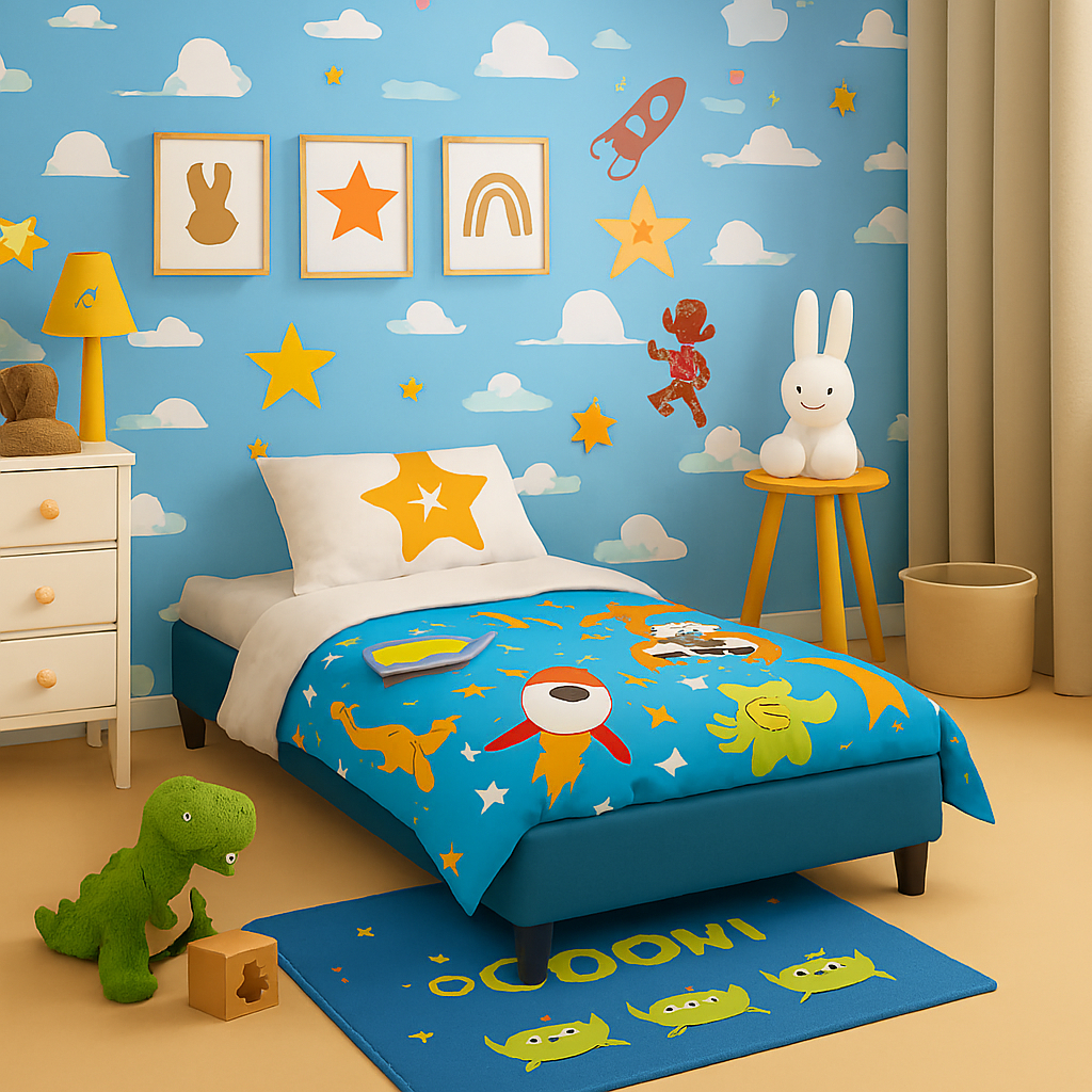 Mini Cama Box Para Colchão Infantil Azul Menino M