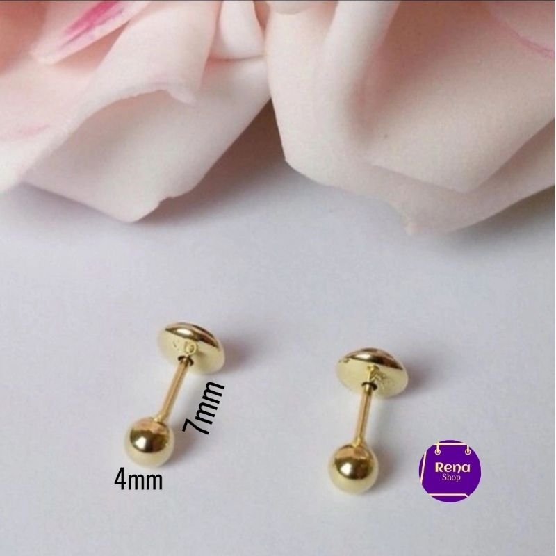 Brinco Infantil Bolinha 4mm e Outras Criança Beb�