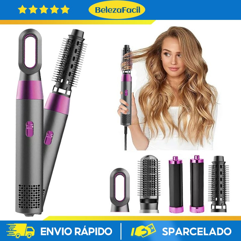 5 em 1 secador de cabelo escova de ar quente model