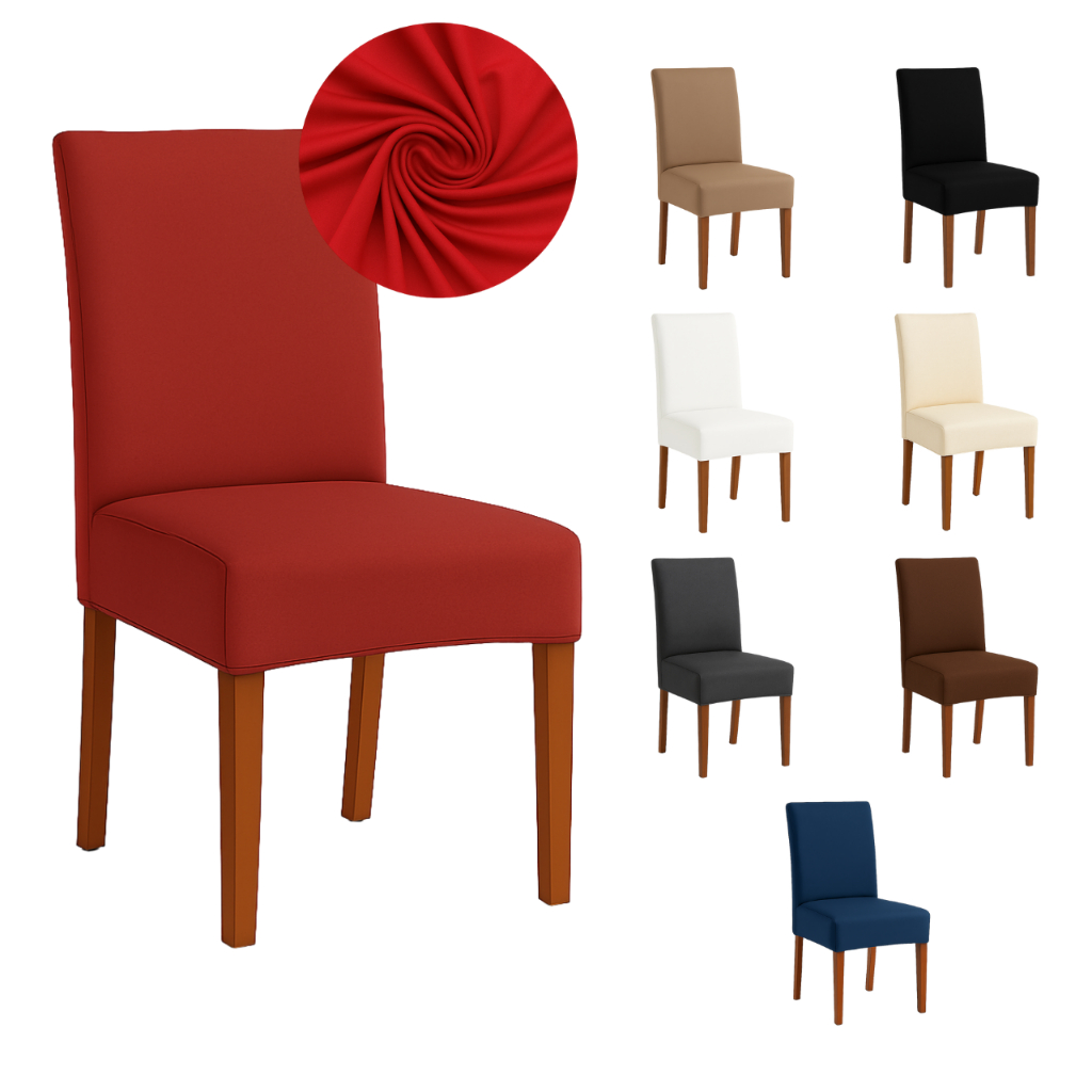 Capa de Cadeira Jantar Natal Kit com 6 / 4 e 2 Lug