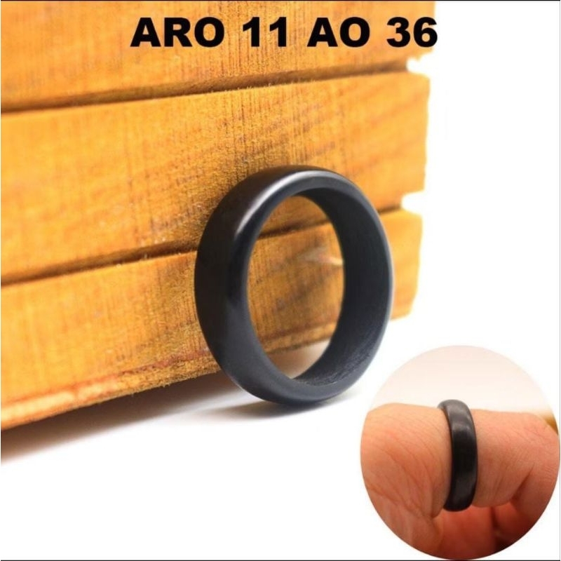 Anel de Tucum Legítimo Anel Fosco Preto Infantil 