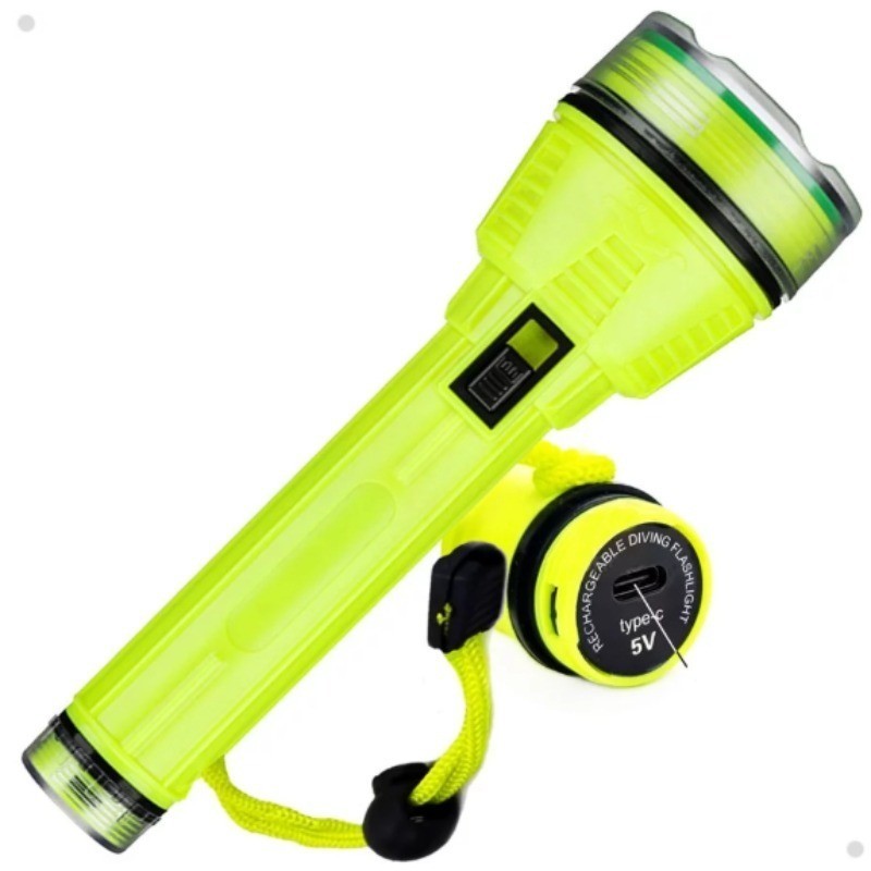 Lanterna Recarregável À Prova Dágua Para Mergul