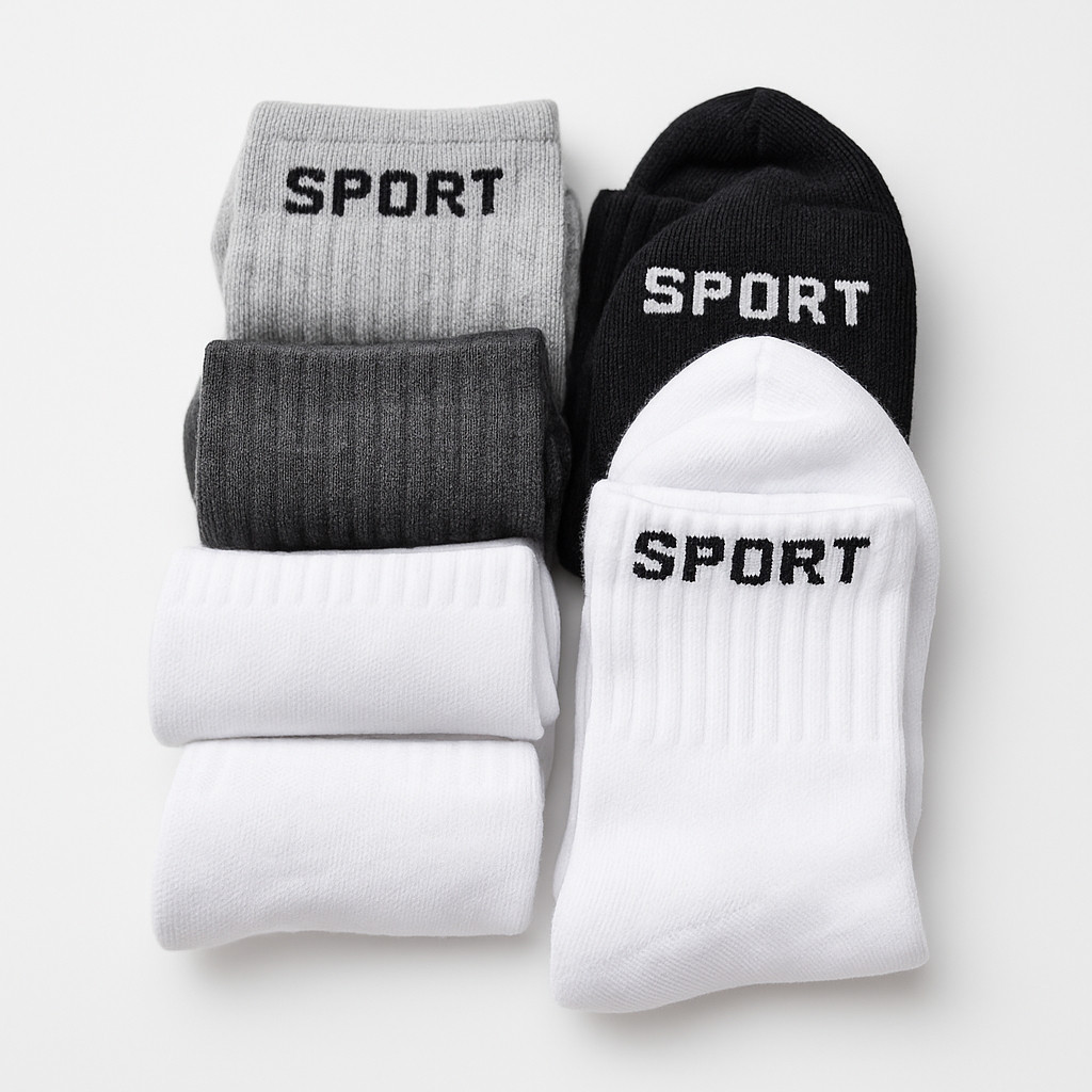 Kit 12 Pares de Meias Cano Alto Algodão Unissex 3
