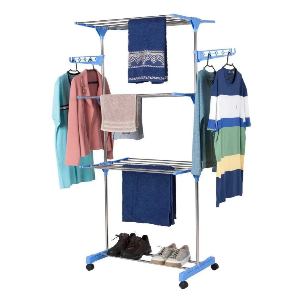 Varal de Chão 3 Andares Para Roupas e Calcinha Po