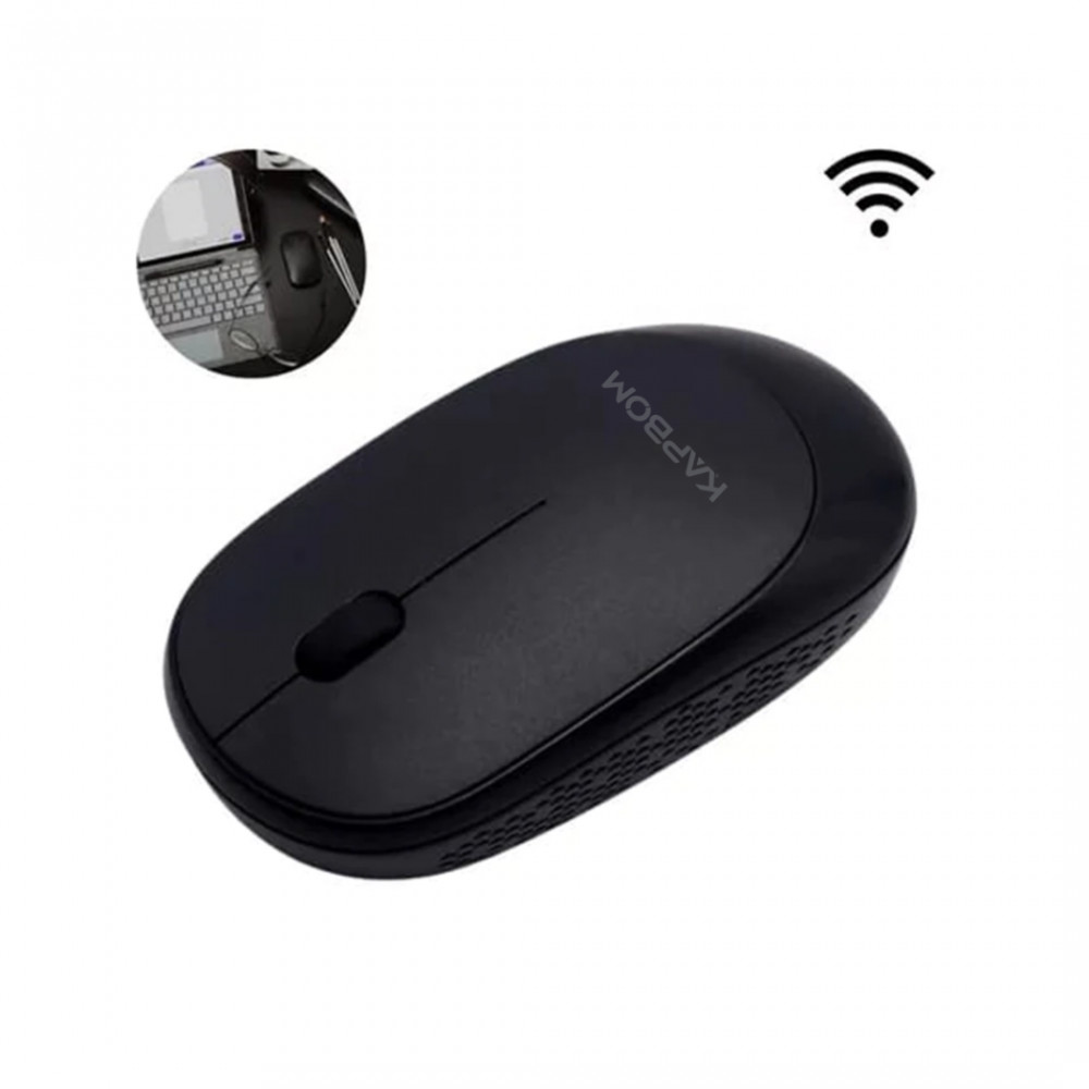 Mouse Optico Sem Fio 1600dpi PC Notebook Kapbom KA