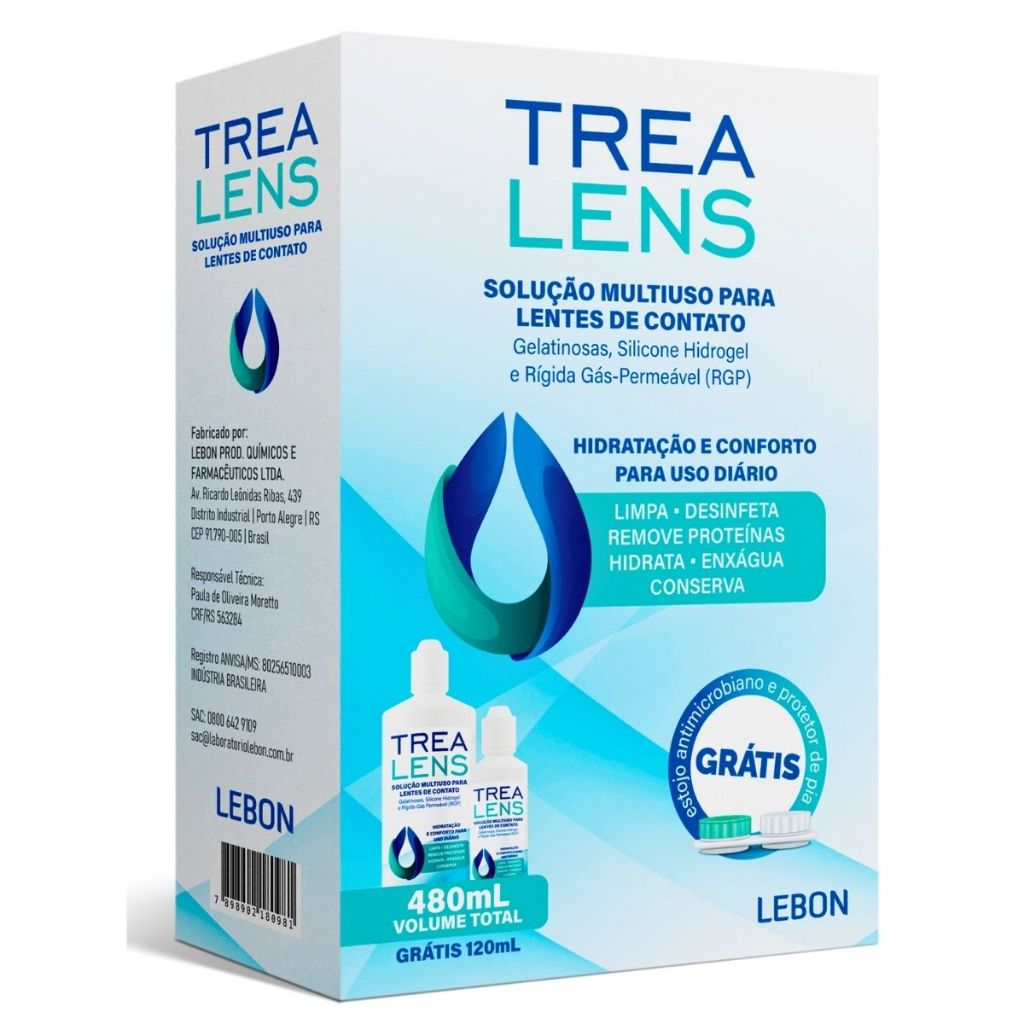 Trea Leans Bio Soak Solução Lentes De Contato 48