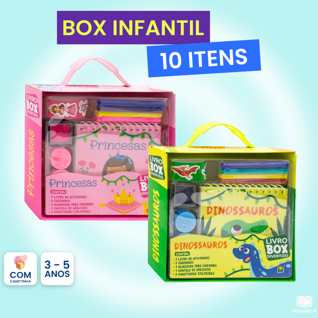 Livro Box Divertido Infantil c/ 10 Itens | Princes