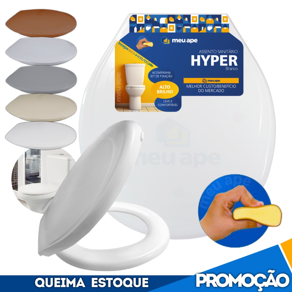 Assento Sanitário Tampa Vaso Almofadado Hyper Mac