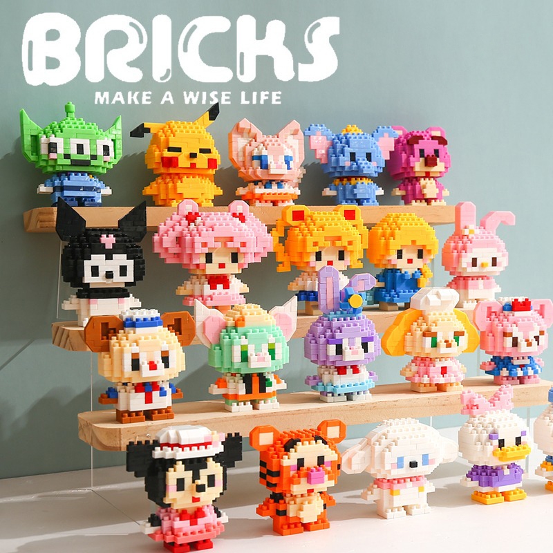 Blocos de Montar-Kit de Construção Stitch, Mario