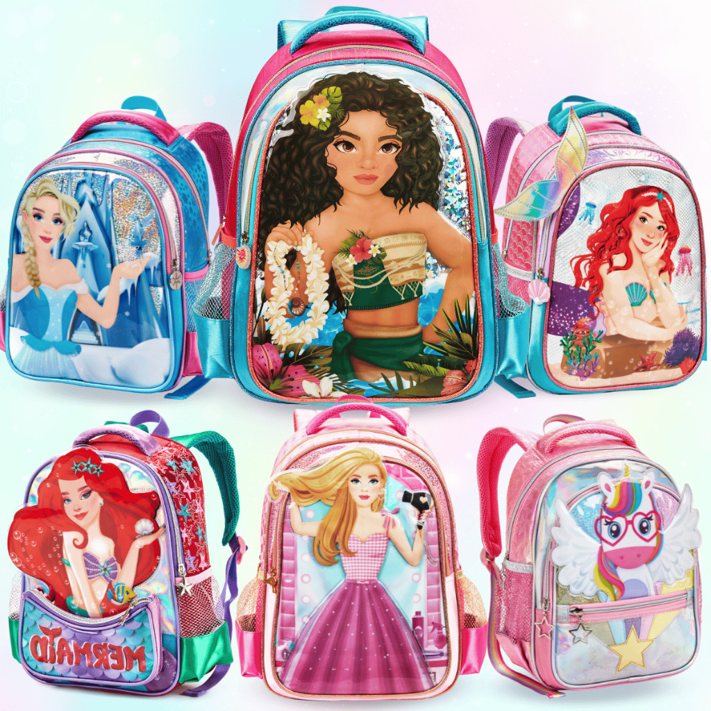 Mochila Menina Feminina Bolsa Escolar Infantil Uni