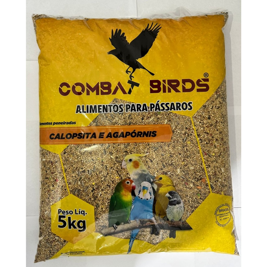 MISTURA CALOPSITA E AGAPÓRNIS 5KG MISTURA DE SEME