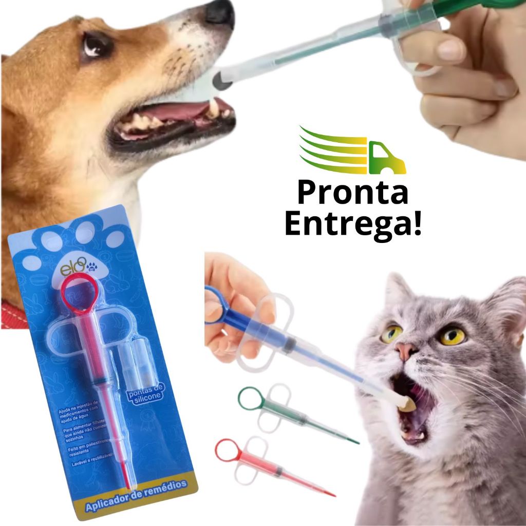 Aplicador de Remédio Seringa Aplicadora para Pet 