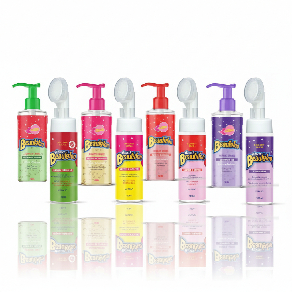 Kit Beautyloo Chiclete  Limpeza, Hidratação e Ch