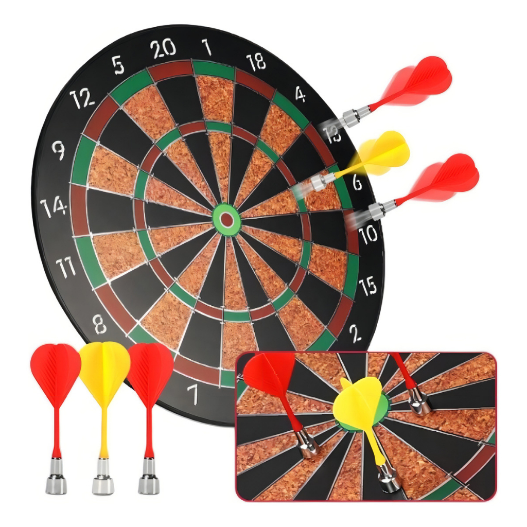 Jogo Dardos Profissional 40,5 Com Alvo Tabuleiro M