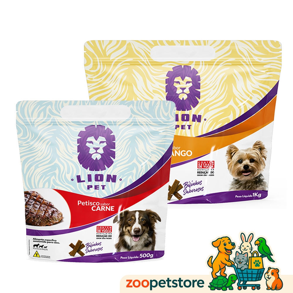 Bifinho Para Cães Petisco Lion Pet Sabores 500g