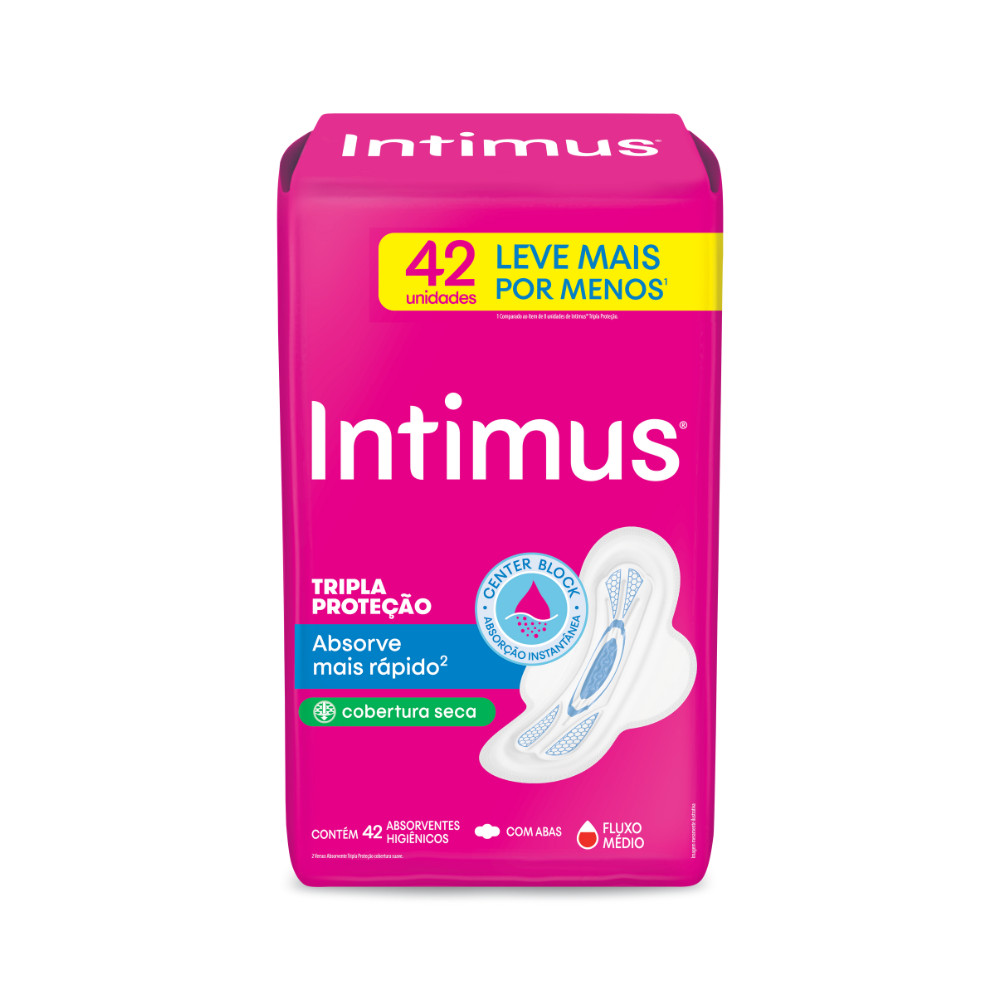 Absorvente Intimus® Tripla Proteção Seca C/Abas