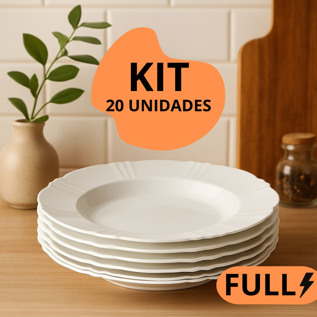 Kit 1/5/10/15/20 Prato Pétala Plástico Redondo F