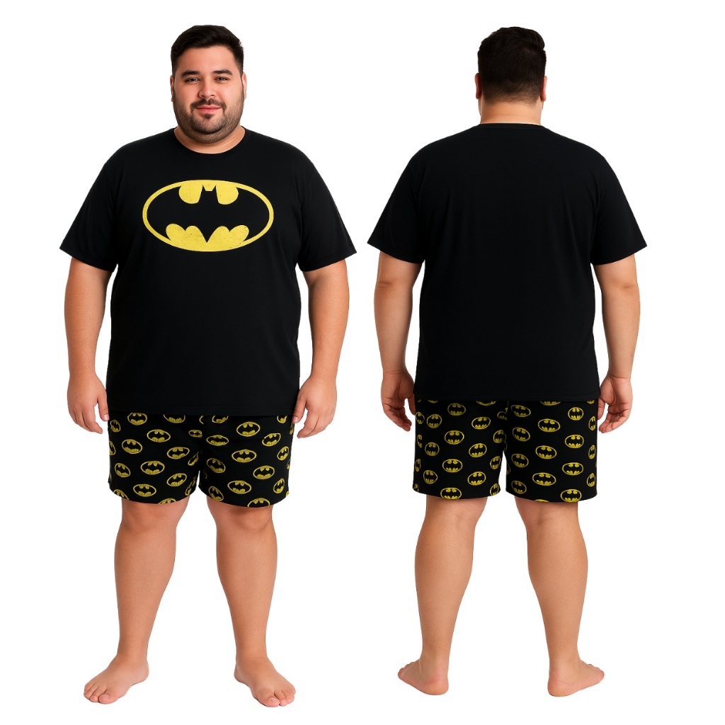 Pijama Masculino Plus Size Estampado Verão Confor