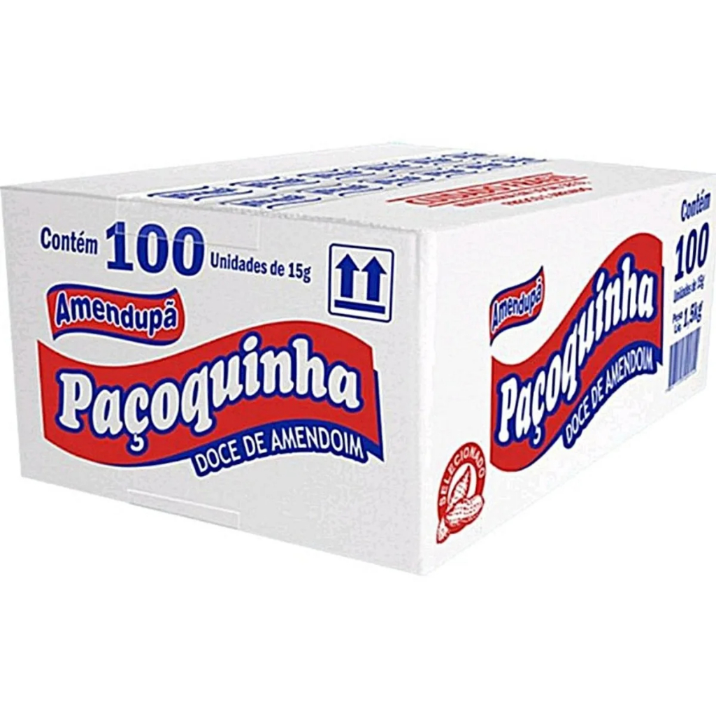 Paçoca Amendupã Rolha 100X15g Embrulhada