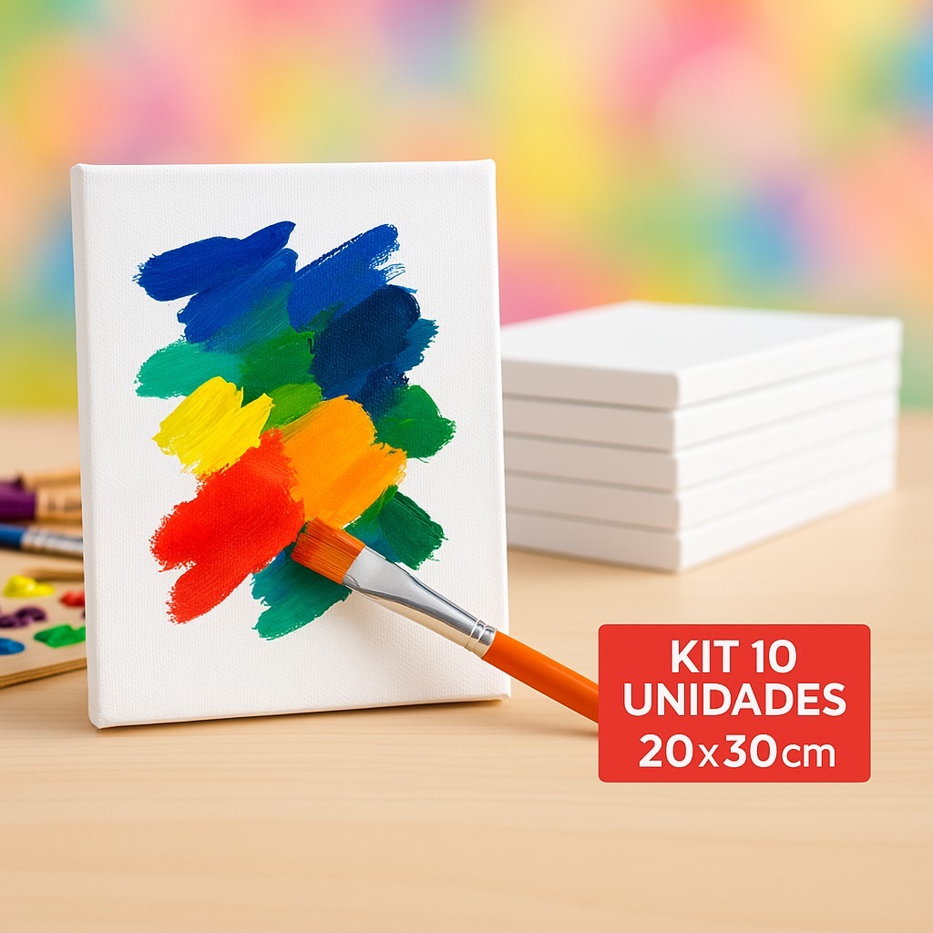 Kit 10 Telas De Pintura 20×30 Algodão Óleo 