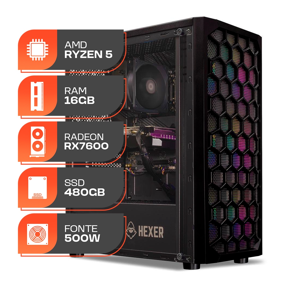 PC Gamer Spectrum, AMD Ryzen 5 5500, Radeon RX 760