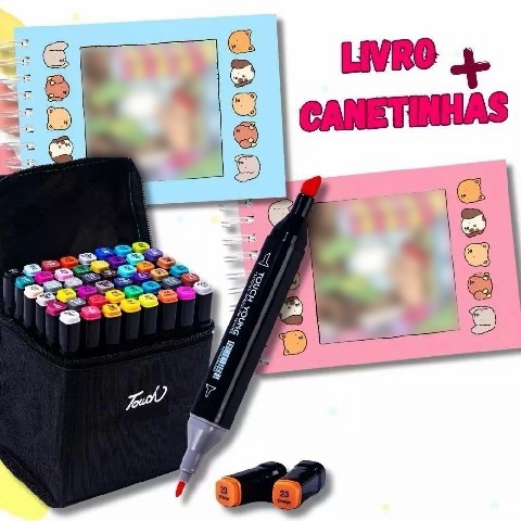 kit Livro de colorir capa 50 páginas + 48/60/80/1