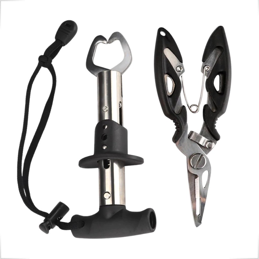 Kit 2 Pcs Alicate De Pesca E Ferramentas Multifunc