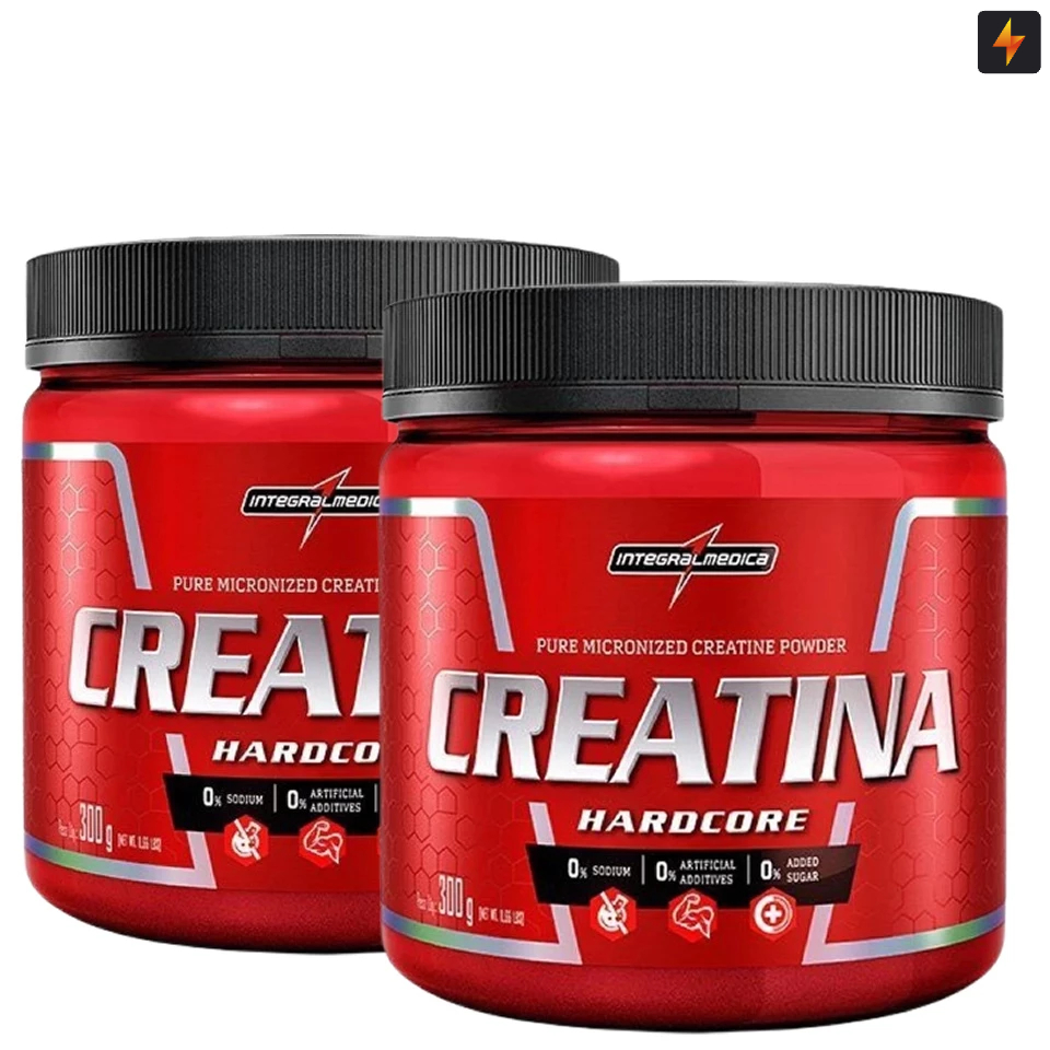 Kit 2x Creatina Hardcore 300g Integralmedica ̵