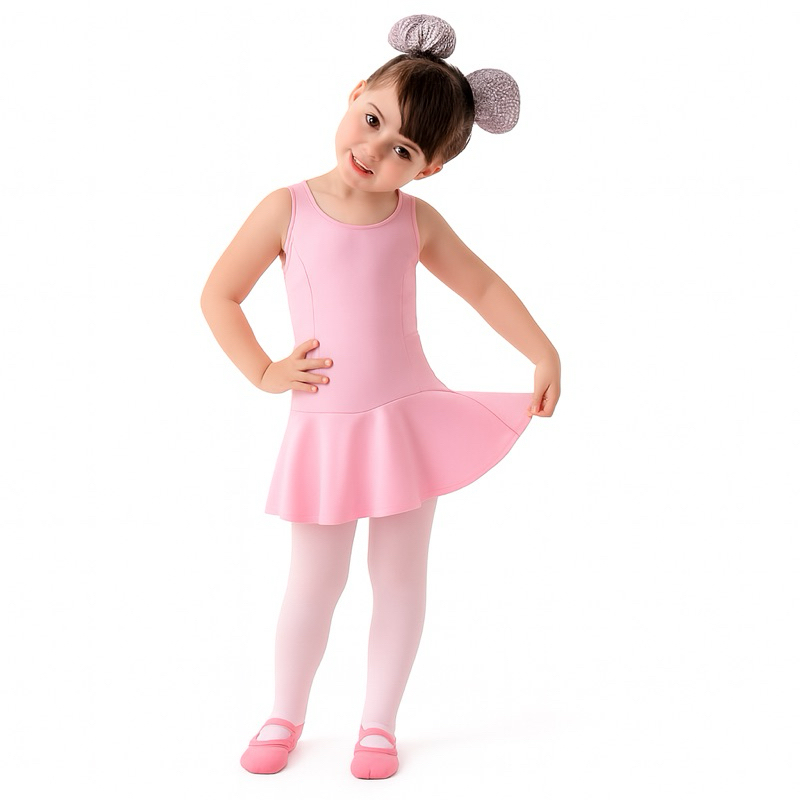 Collant Regata com Saia Acoplada Ballet Infantil R