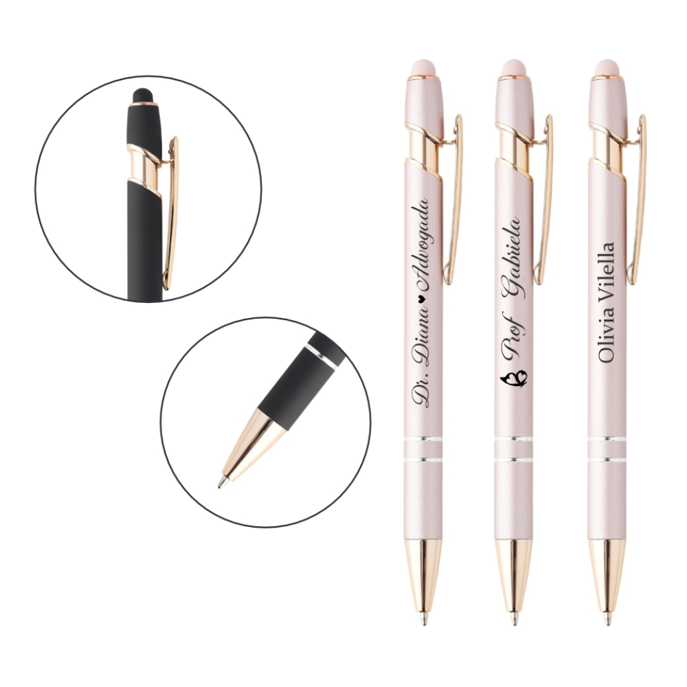 20 Canetas Personalizadas C/ Ponta Touch Para Tela