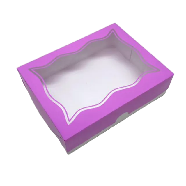 Caixa Kraft para Presente com Visor Acetato Estamp