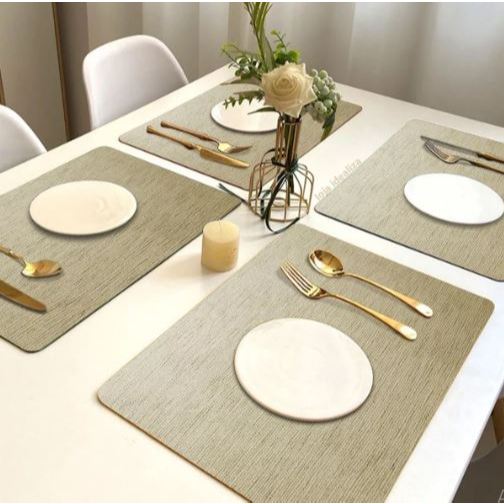 6 Jogo Americano Juta Areia – Impermeável L