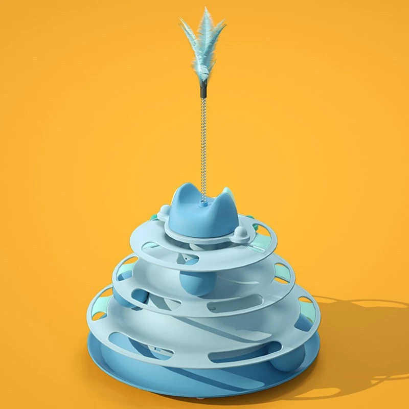 Brinquedo Interativo para Gato Torre De 3 e 4 Boli