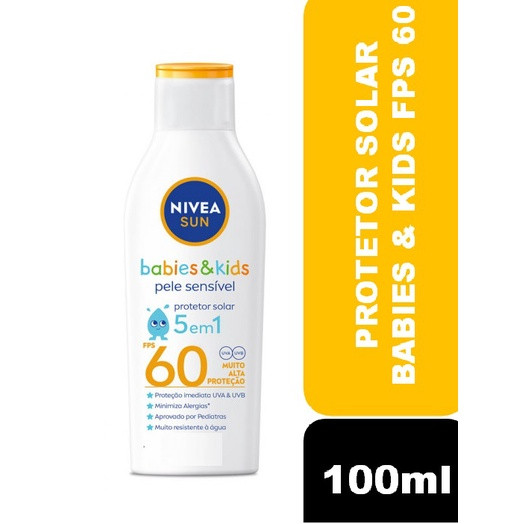 Protetor Solar Nivea Sun Babies E Kids Sensitive F