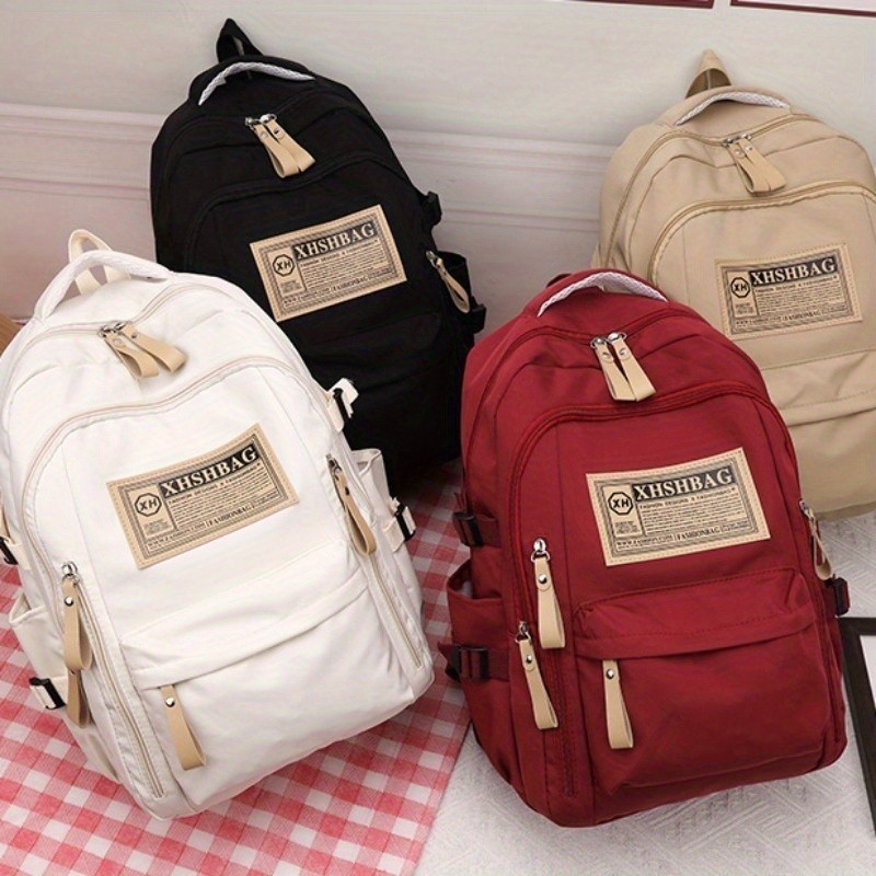 Mochila Feminina de Grande Capacidade Nylon Polié