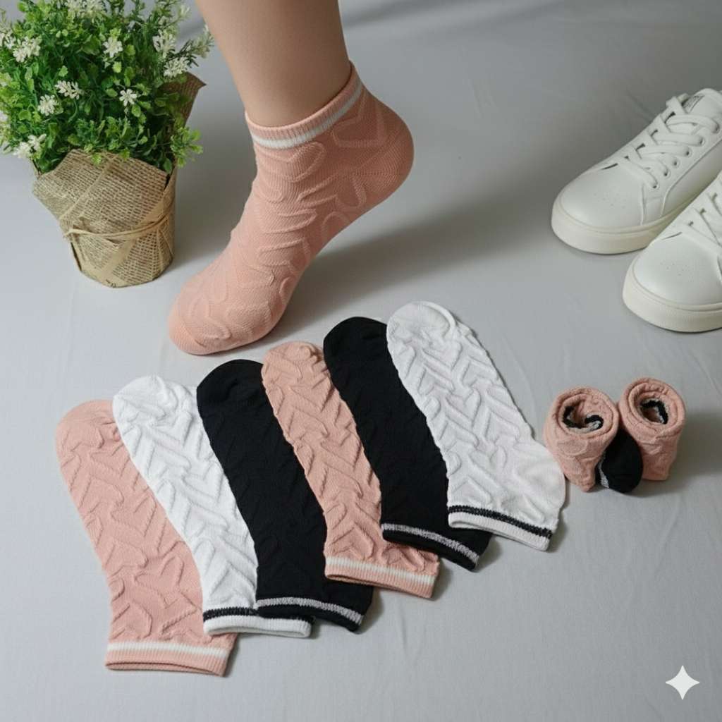 Kit 3/6/12 pares meias femininas de algodão vers�