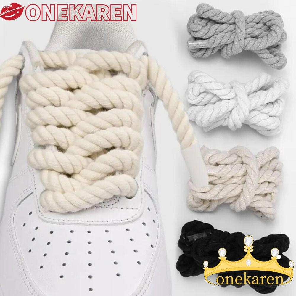 2 Peças De Cadarços De Corda Grossa , Redondos D