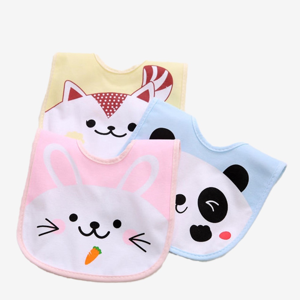 Kit 3 Babador Dupla Face Impermeável Malha 100% A