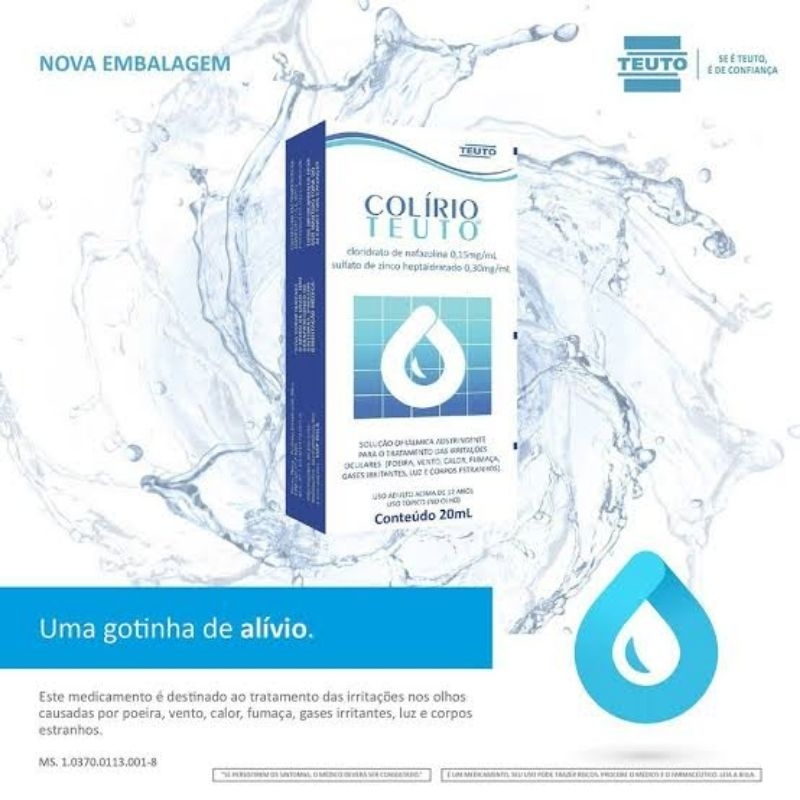 Colirio irritação e vermelhidão Teuto 20ml