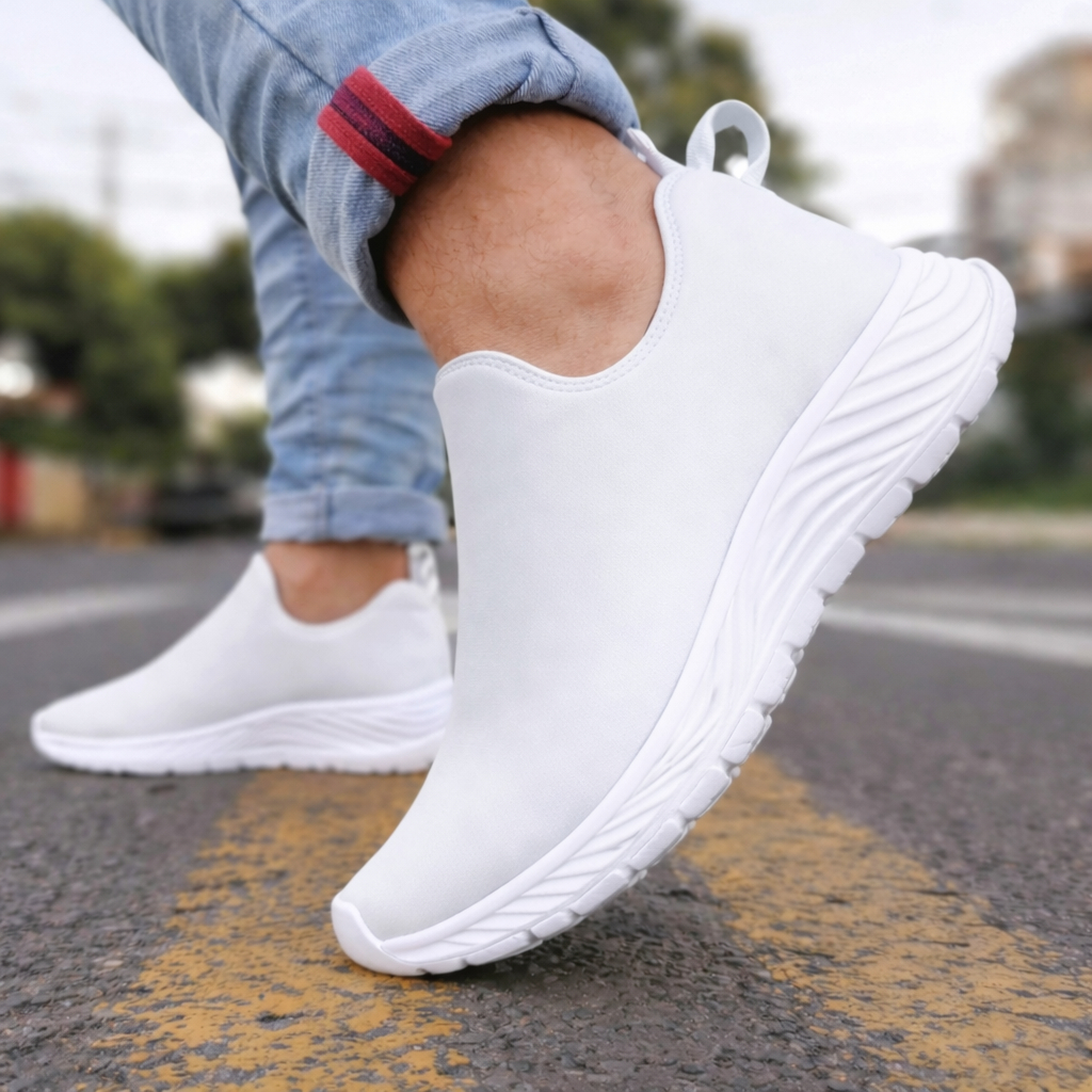 Tênis Masculino Sem Cadarço Tipo Meia Ideal para