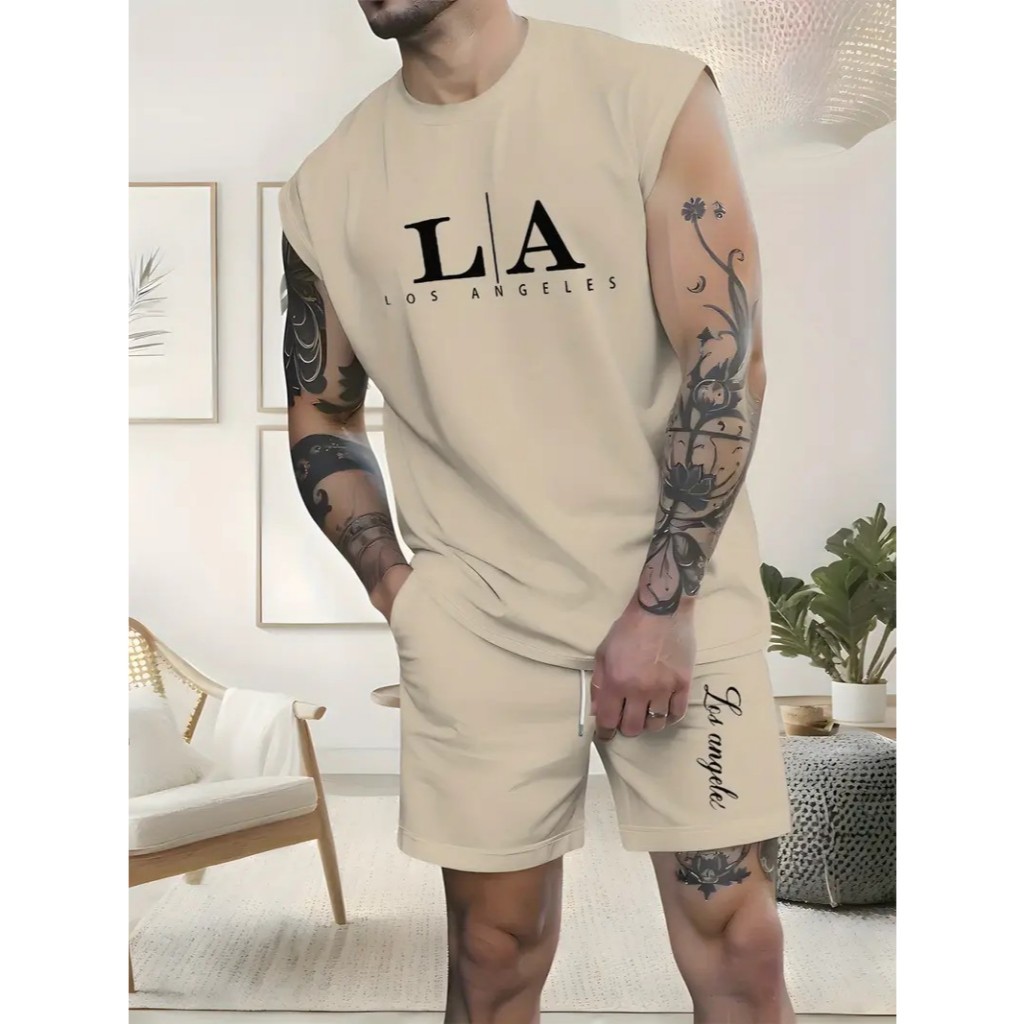 Conjunto Regata Machão L A Los Angeles Camiseta C