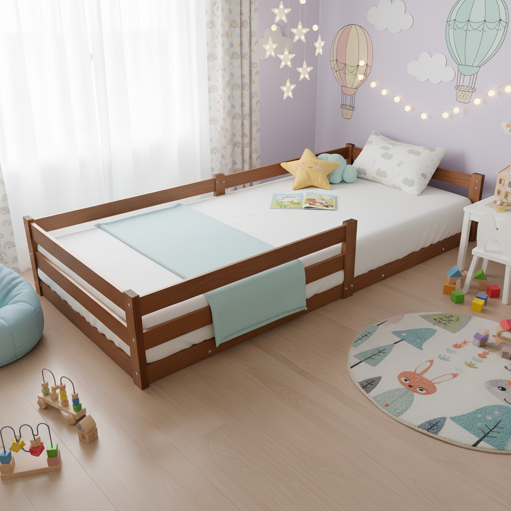 Cama Infantil Montessoriana Solteiro 100% Madeira 
