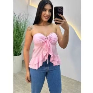 blusinha cropped  babadinho femenina de amarracao 