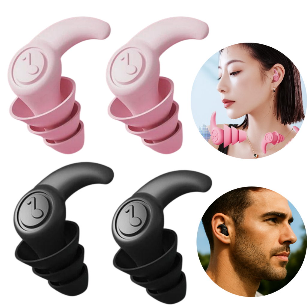 2 Pares de Tampão Ouvido  3 Camadas Antiruído Pl