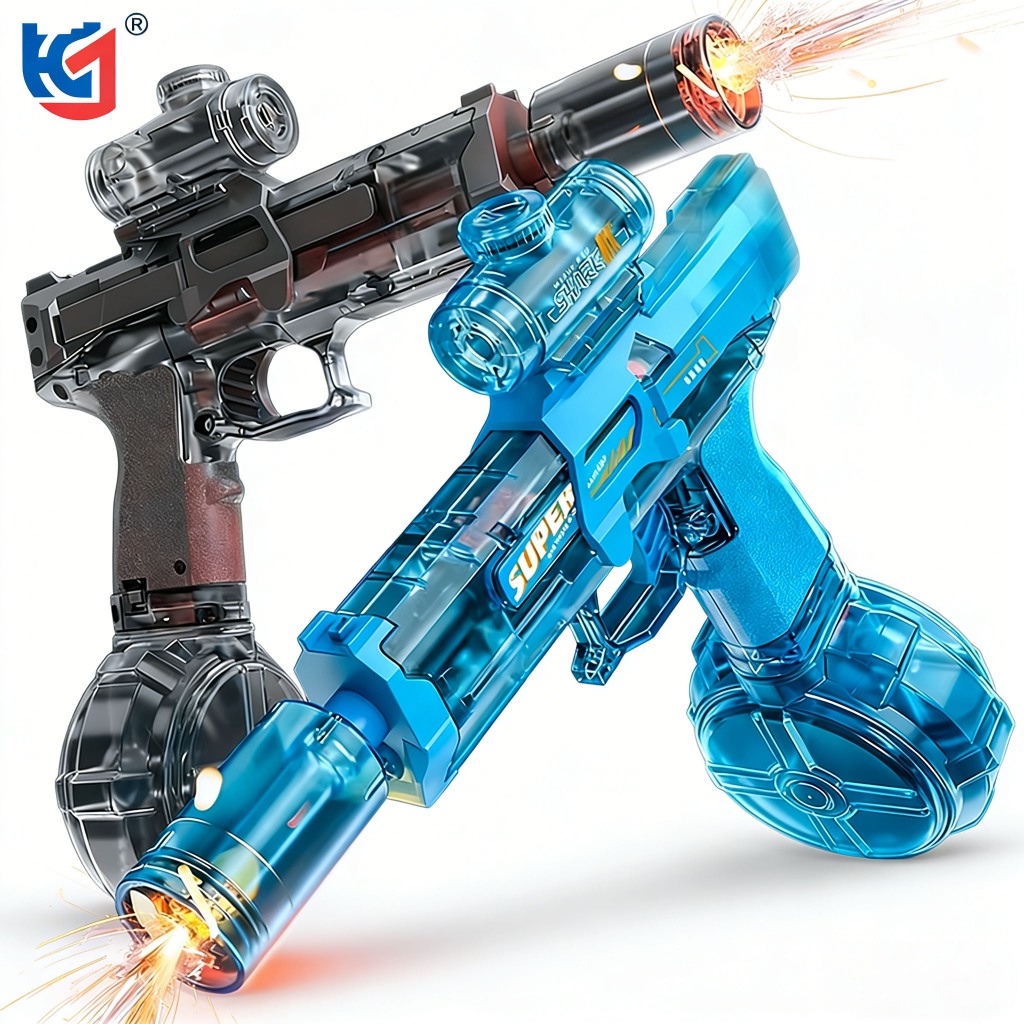 Pistola de Água Elétrica Recarregável com Luzes